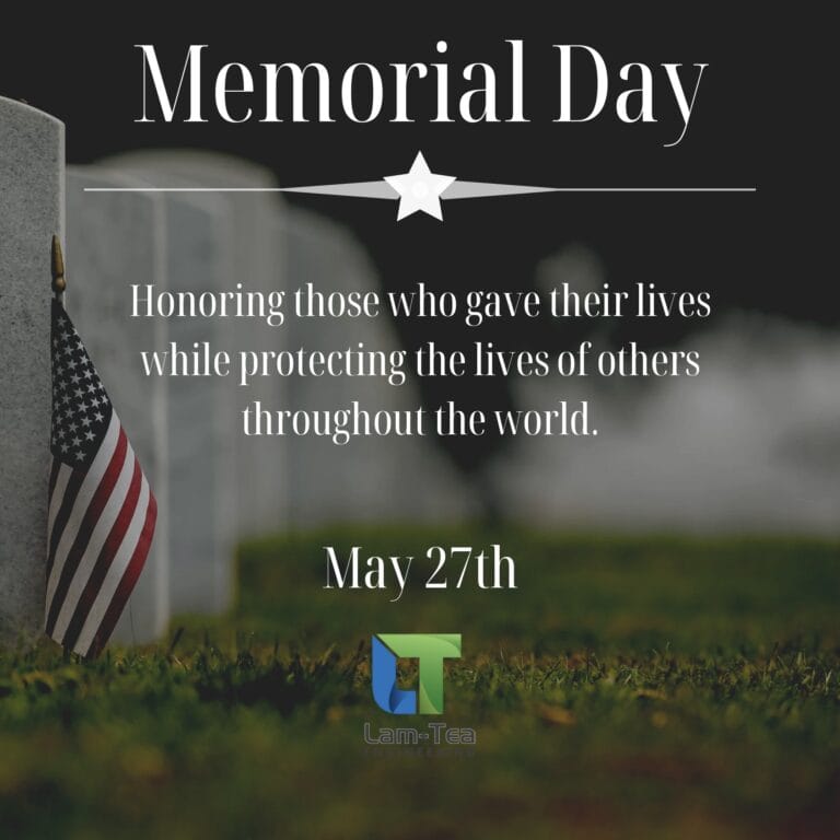 27th May – Memorial Day