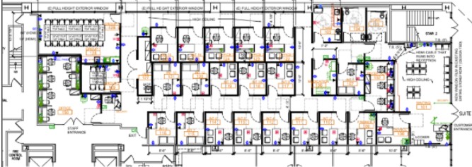 MEP engineering for government architects – Los Angeles County Department of Mental Health office renovation at 3333 Wilshire Boulevard.