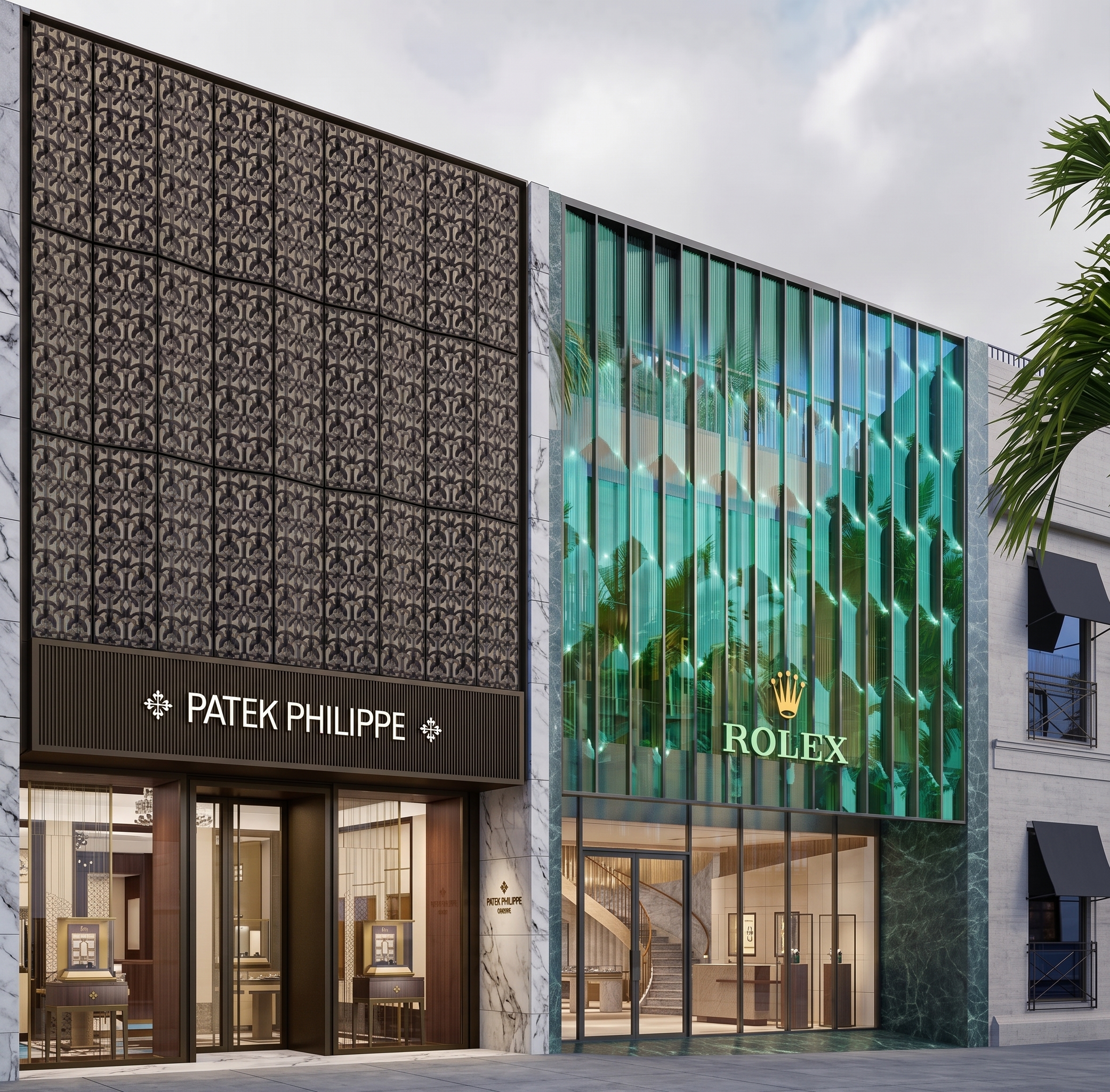 MEP engineering for luxury retail architects – Rolex and Patek Philippe 15,500-square-foot major renovation on Rodeo Drive in Beverly Hills.