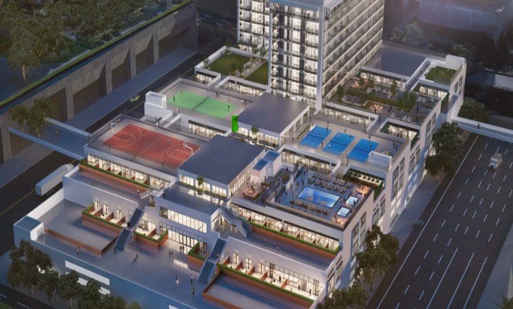 MEP engineering for adaptive reuse architects – 333 Flower World Trade Center office-to-residential conversion with 512 affordable housing units in Los Angeles.
