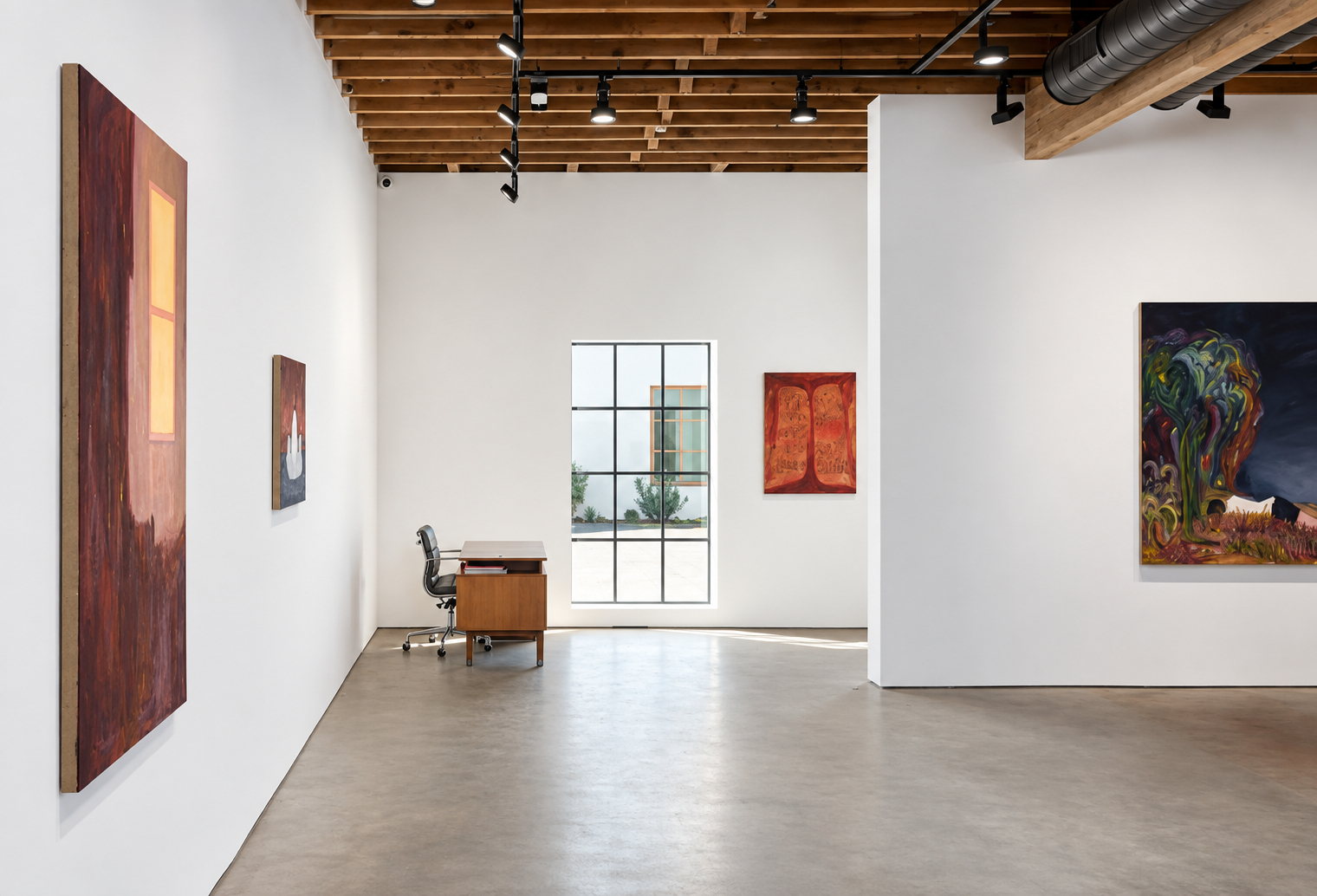 MEP engineering for gallery architects – 585 Santa Fe 18,300-square-foot warehouse adaptive reuse into a showroom and gallery with electrical service consolidation in Los Angeles.