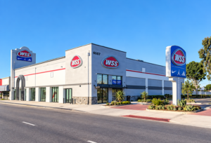 MEP engineering for retail architects – WSS Store Bell 16,400-square-foot retail renovation with mezzanine improvements, site lighting, and signage in Bell, California.